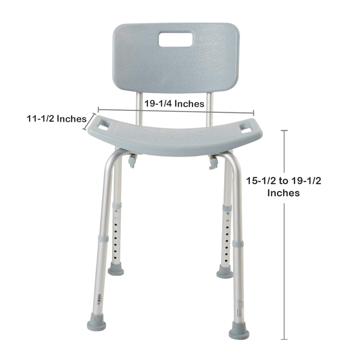 Mckesson Aluminum Bath Bench with Removable Backrest - BeHope