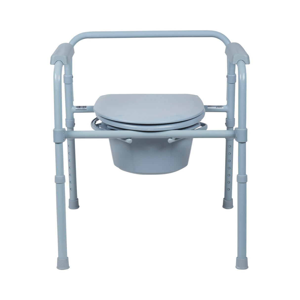 3-in-1 Commode Chair McKesson Fixed Arms Steel Frame Back Bar 13-1/2 Inch Seat Width 350 lbs. Weight Capacity - BeHope
