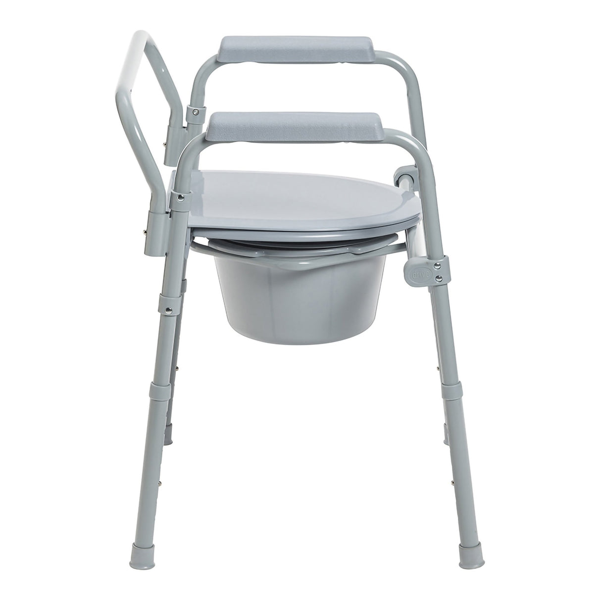 3-in-1 Commode Chair McKesson Fixed Arms Steel Frame Back Bar 13-1/2 Inch Seat Width 350 lbs. Weight Capacity - BeHope