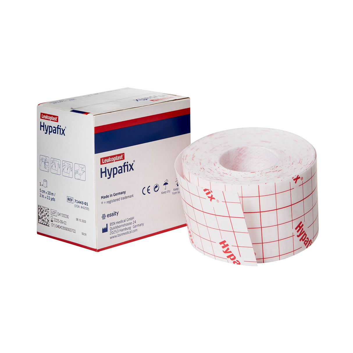 Dressing Retention Tape With Liner Hypafix® Skin Sensitive White 2 Inch X 5-1/2 Yard Nonwoven Nonsterile - Behope