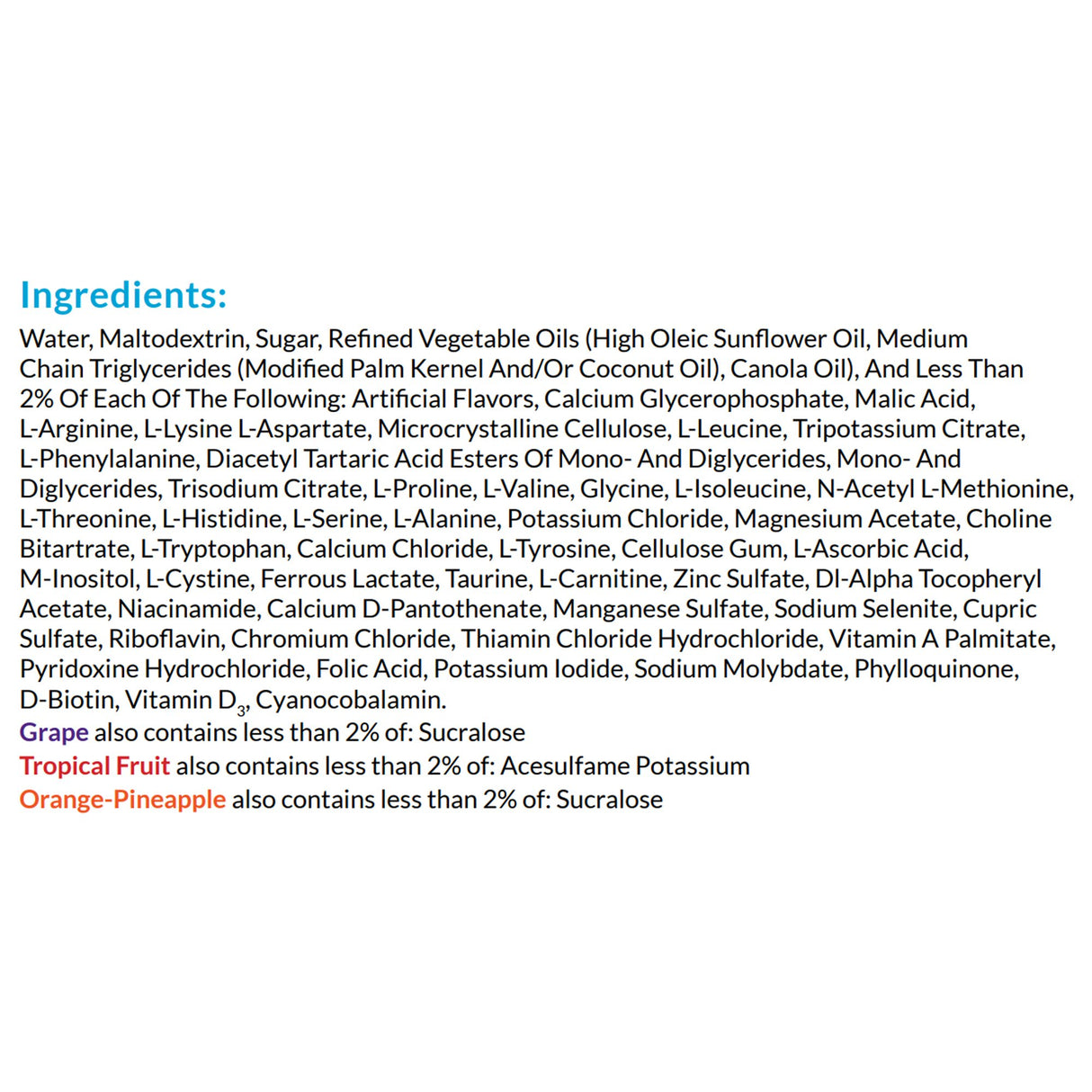 Pediatric Oral Supplement Neocate® Splash Liquid Amino Acid for Food Allergies - BeHope