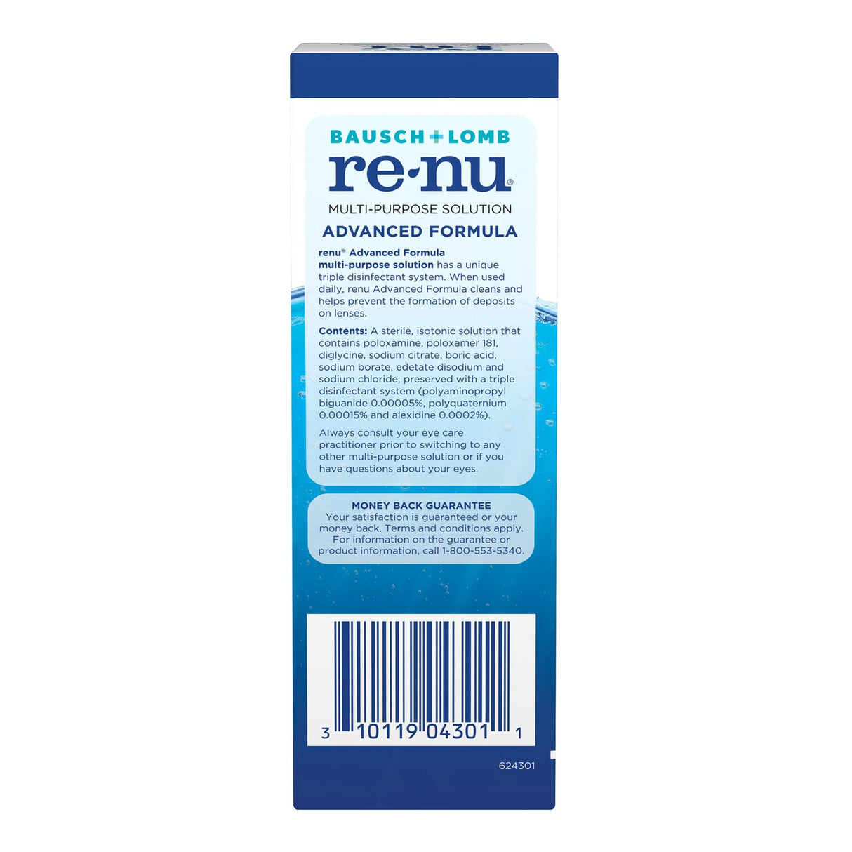 Contact Lens Solution Bausch + Lomb re'nu® Advanced Formula 4 oz. Solution - BeHope