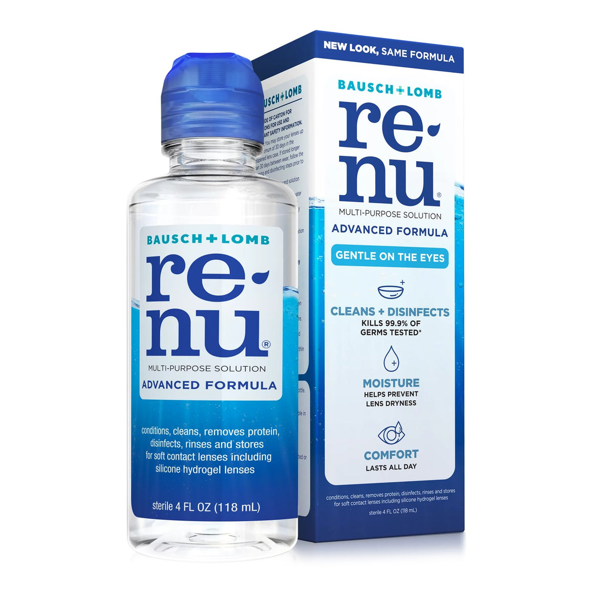Contact Lens Solution Bausch + Lomb re'nu® Advanced Formula 4 oz. Solution - BeHope