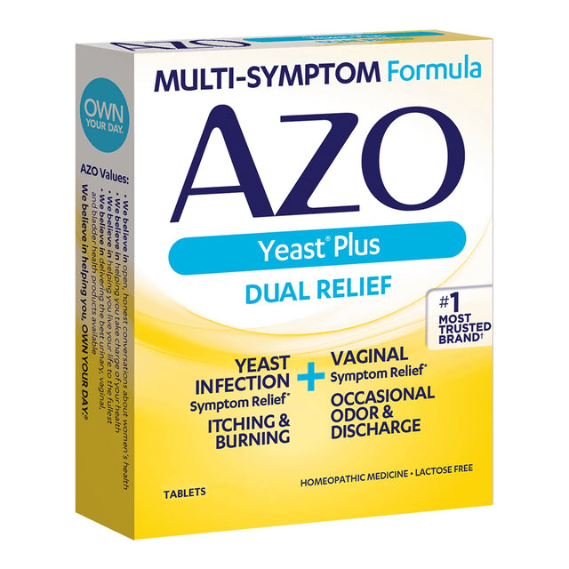 Vaginal Antifungal Azo Yeast® Plus Homeopathic Tablets - BeHope