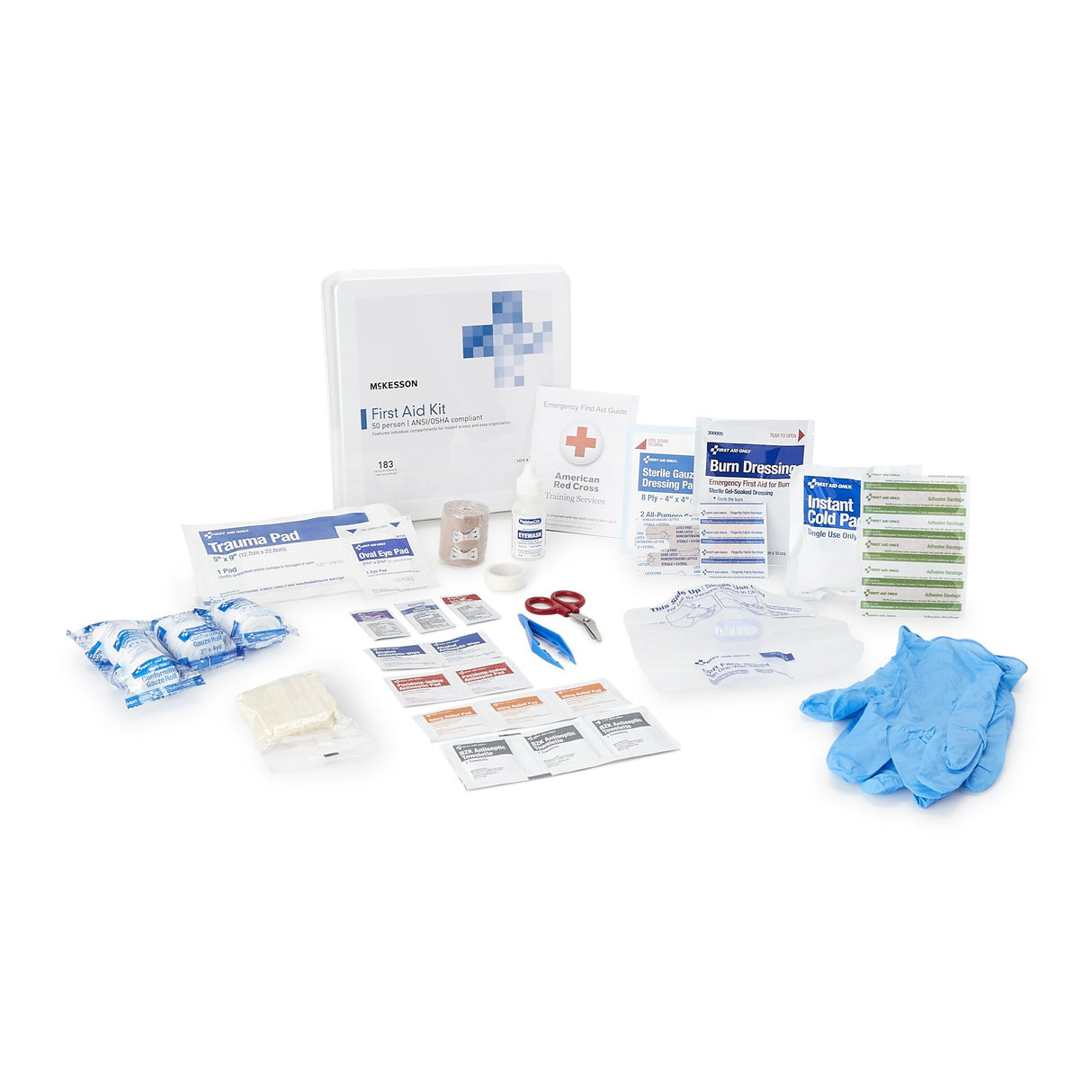 First Aid Kit McKesson 50 Person Plastic Case - BeHope