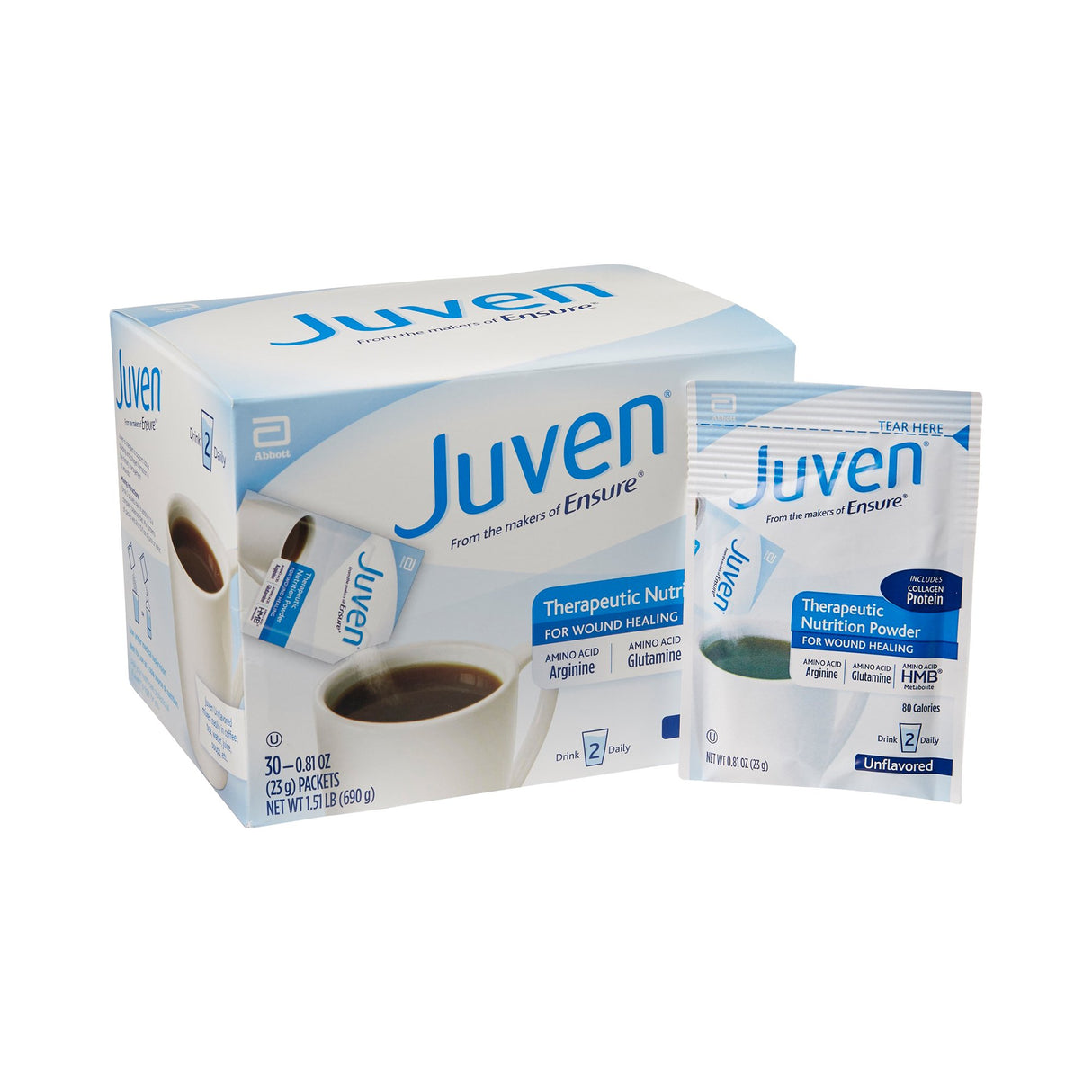 Oral Supplement Juven® Unflavored Powder 0.81 oz. Individual Packet - BeHope