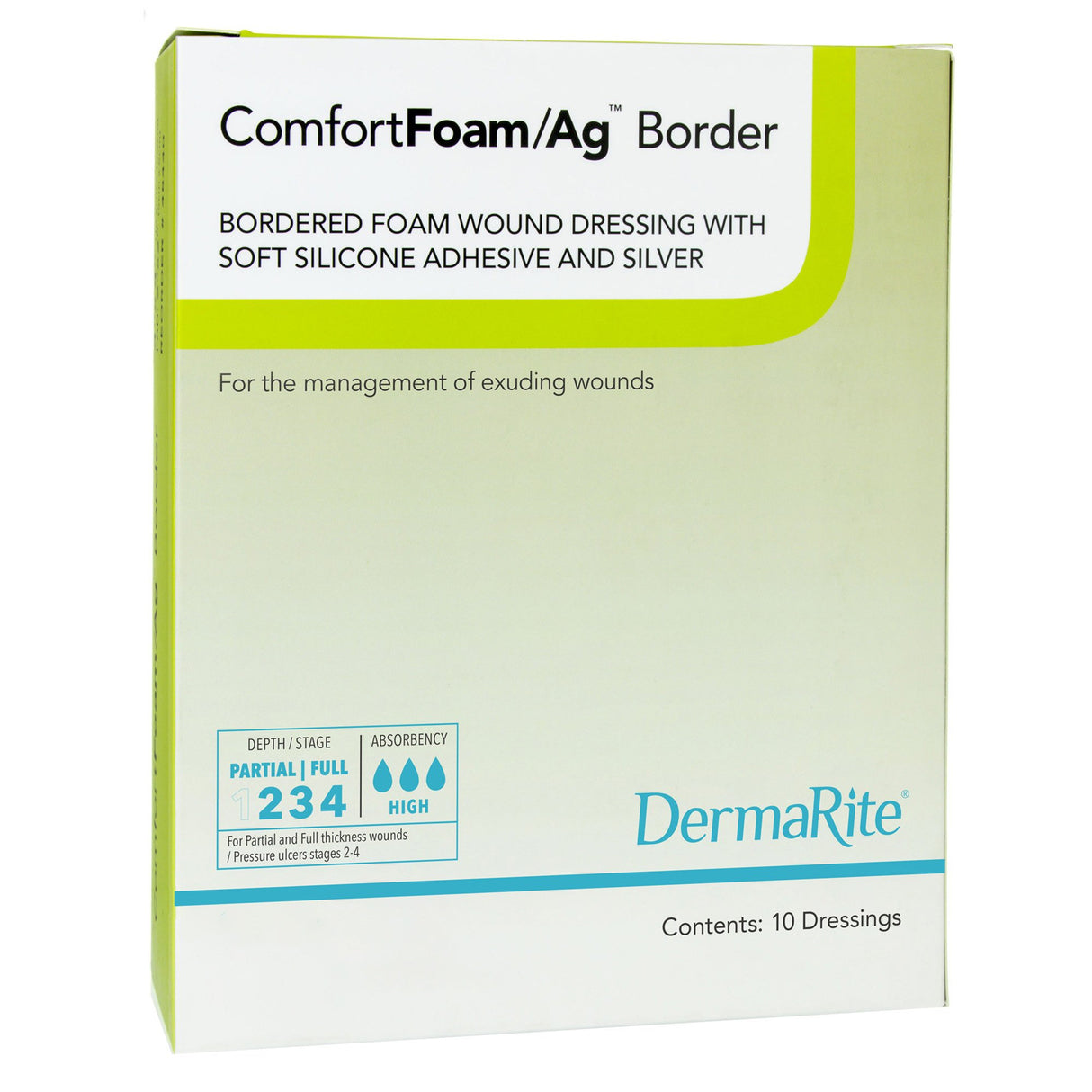 Silver Foam Dressing Comfortfoam/ag™ Border Self-Adherent Antibacterial - BeHope