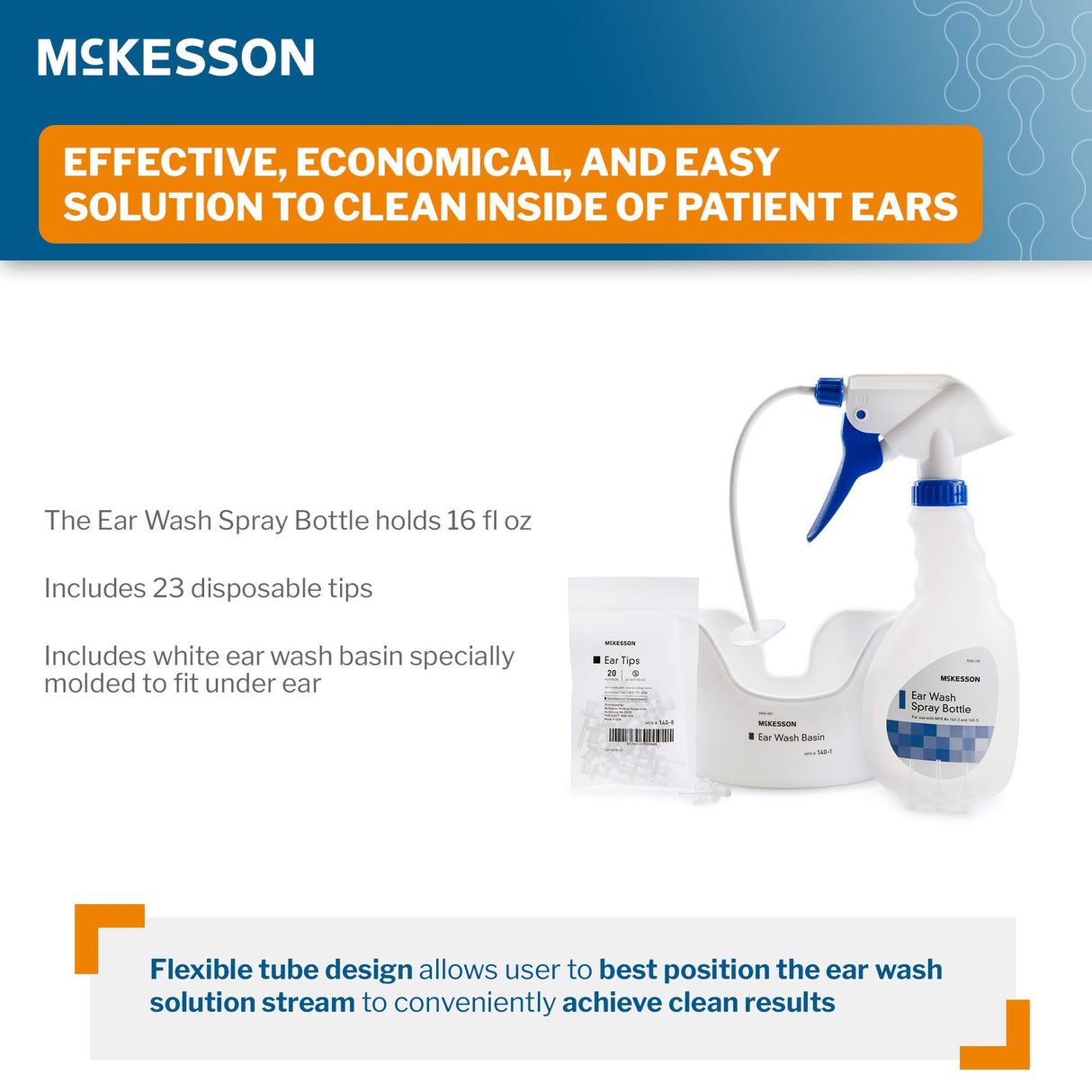 Ear Wash System McKesson Disposable Tip Blue / White - BeHope