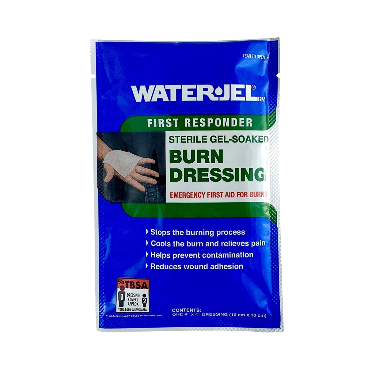Hydrogel Burn Dressing Water-Jel® First Responder Sheet 4 X 4 Inch Sterile - BeHope