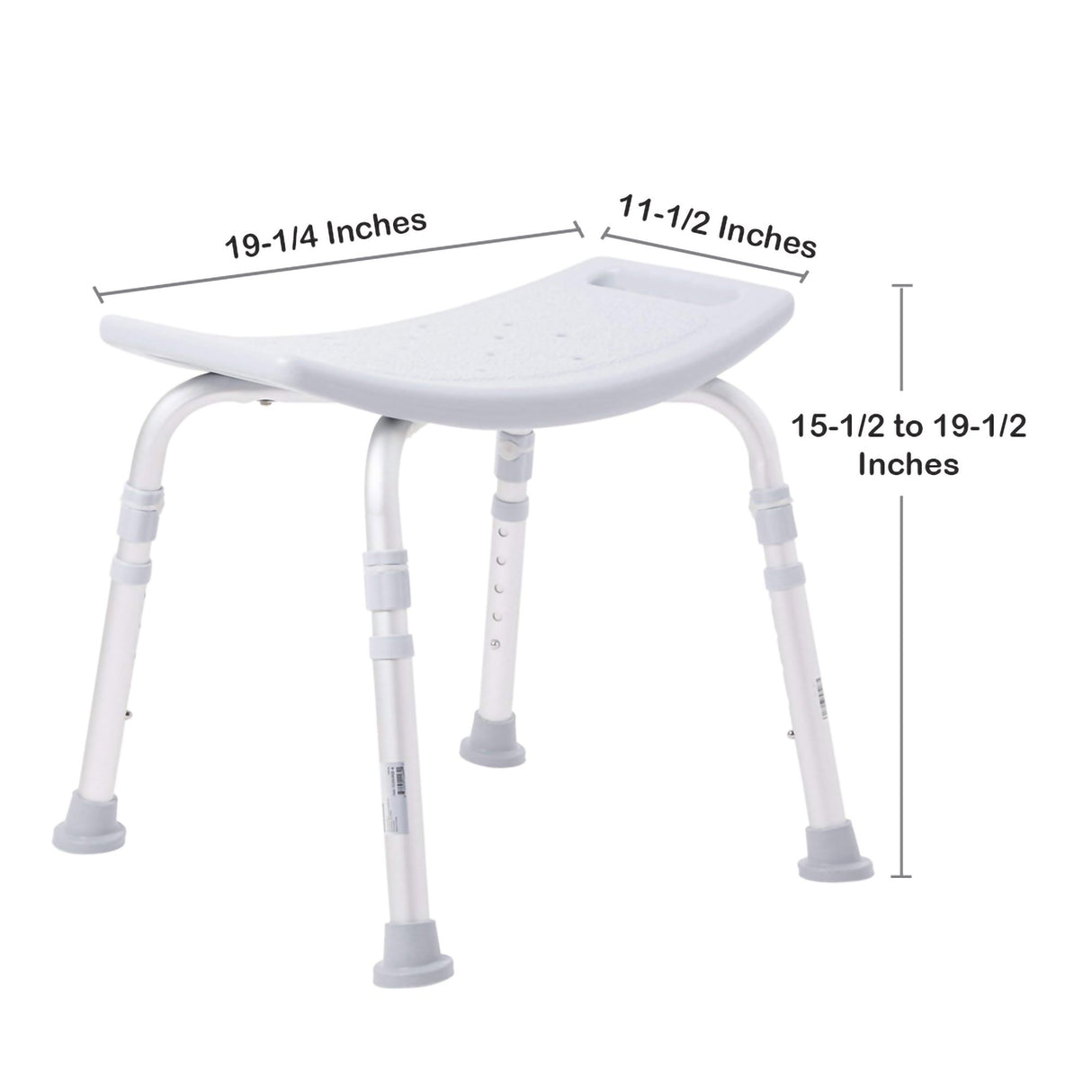 Bath Bench McKesson Ergonomic Aluminum with Handles - BeHope