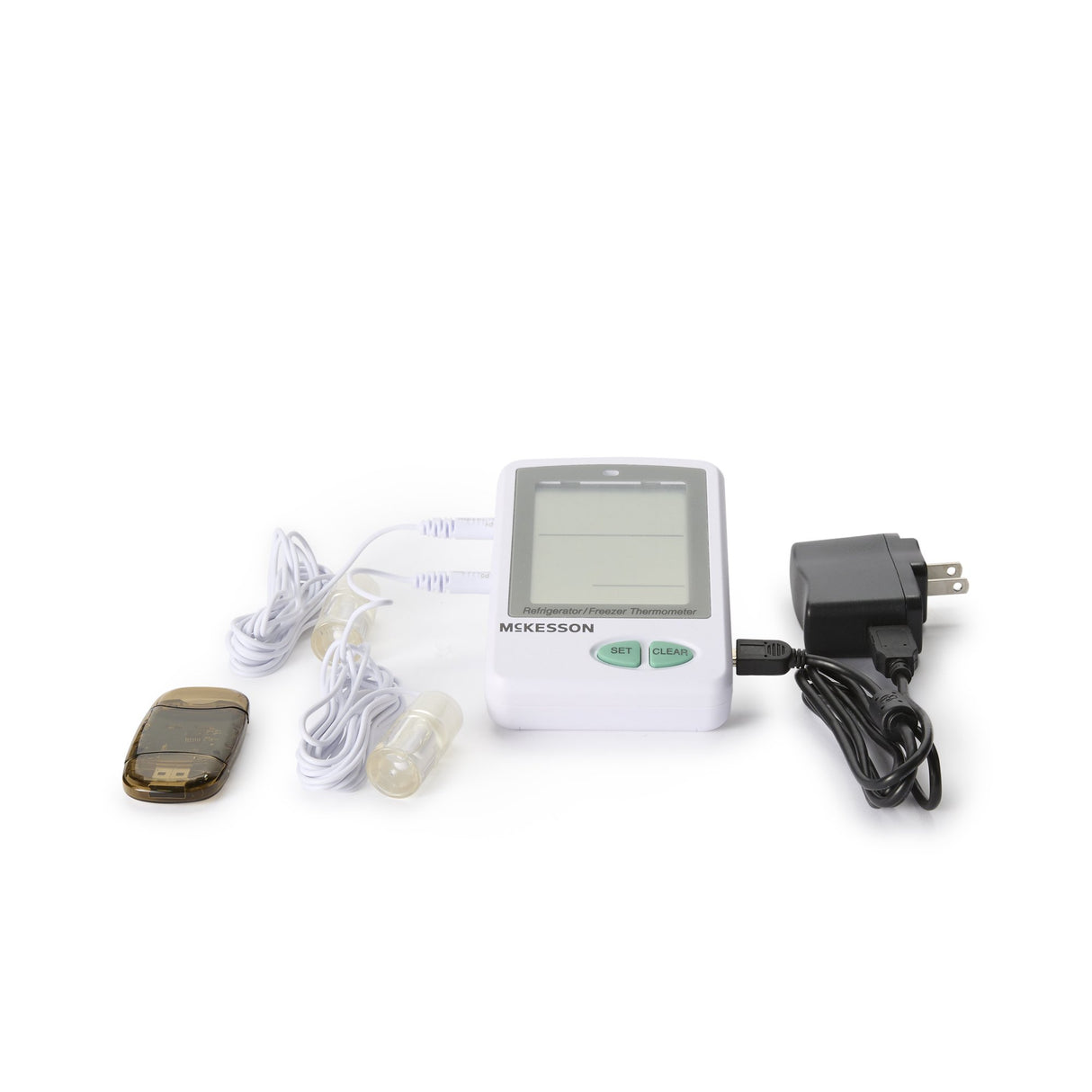 Mckesson Datalogging Refrigerator Freezer Thermometer Alarm Dual Probe NIST - BeHope