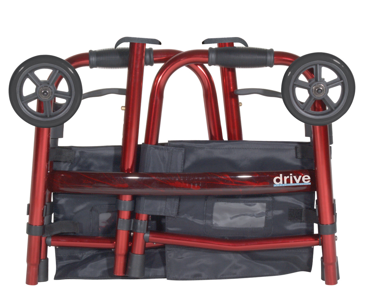 Deluxe Folding Travel Walker Red - BeHope