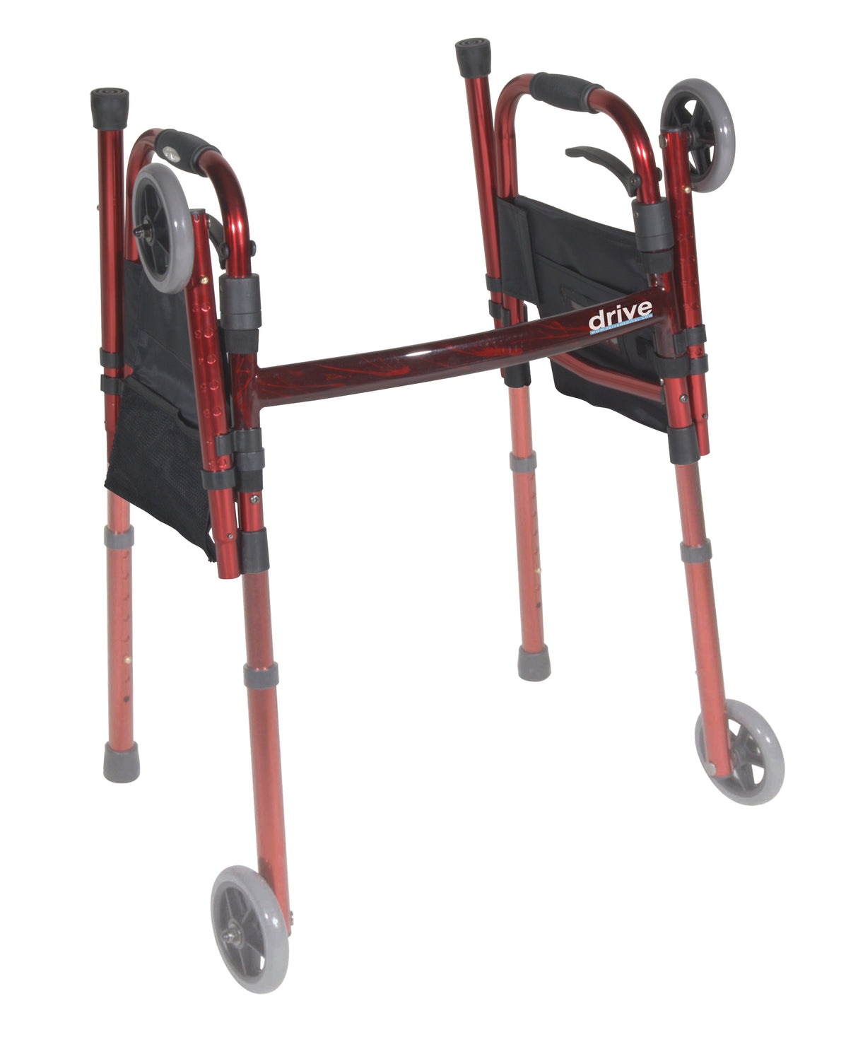 Deluxe Folding Travel Walker Red - BeHope