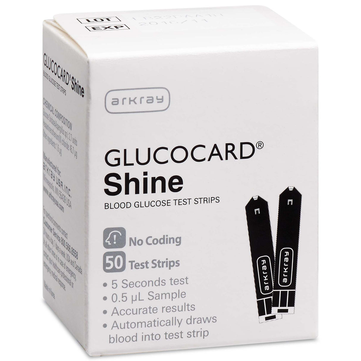 Blood Glucose Test Strips Glucocard® Shine 50 Strips per Pack - BeHope