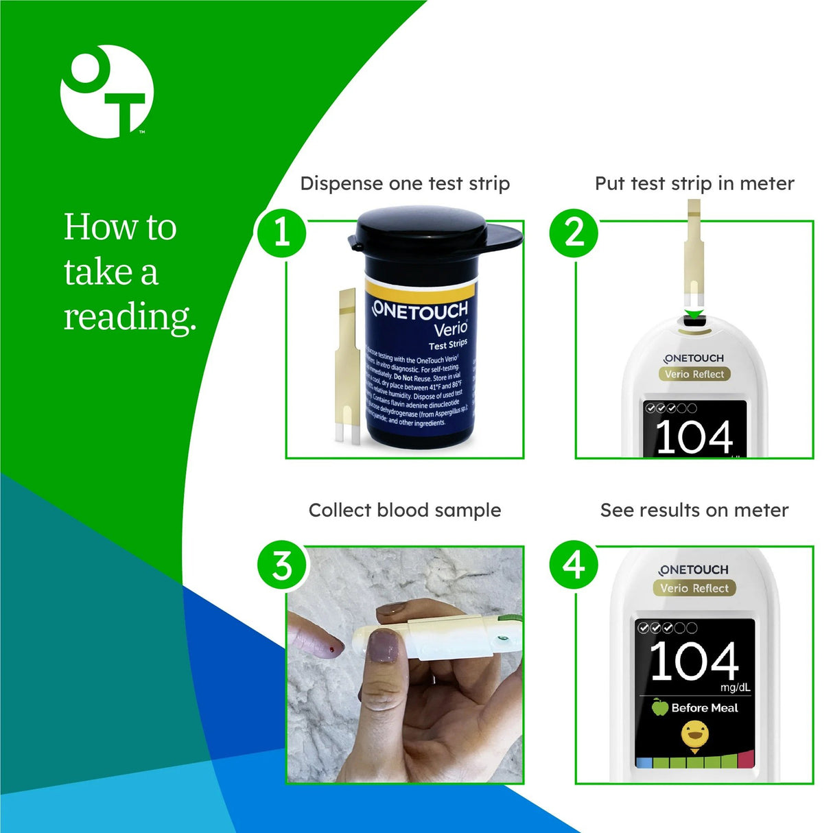 Blood Glucose Test Strips Onetouch® Verio® for IQ and Sync Meters - BeHope