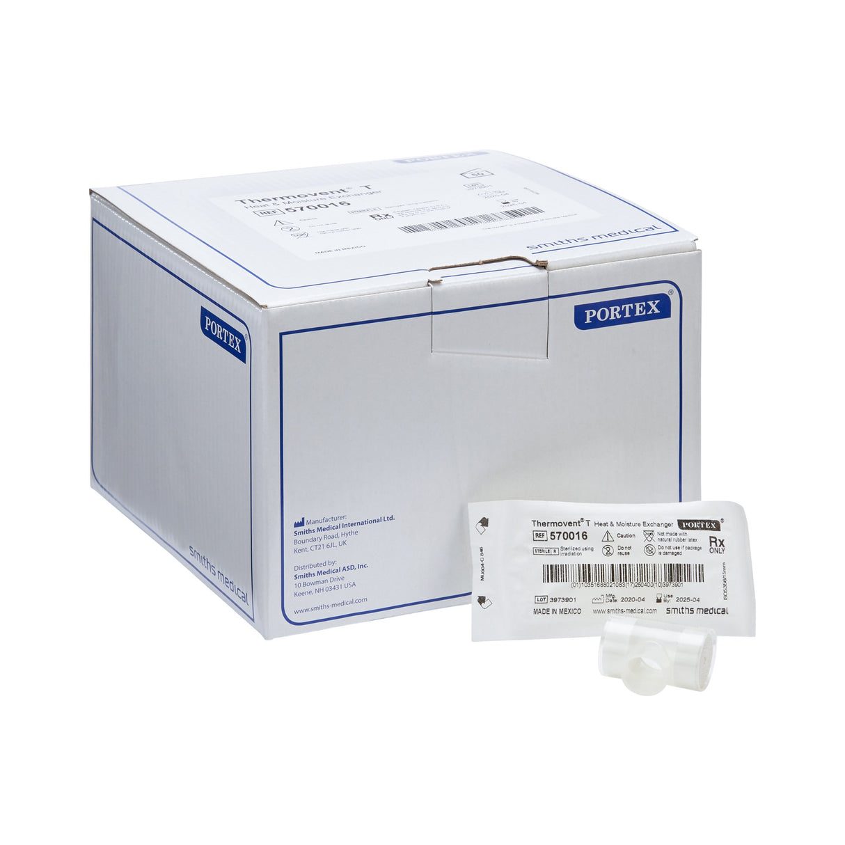 Heat and Moisture Exchanger-Trach Thermovent® 25 mg H₂O/L @ VT 1000 mL 1.0 cm H₂O @ 30 LPM - BeHope