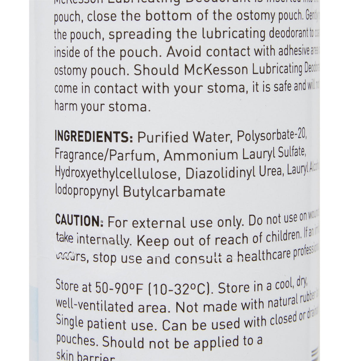 Lubricating Ostomy Appliance Deodorant McKesson Lubricating, 8 oz., Squeeze Bottle, Unscented - BeHope