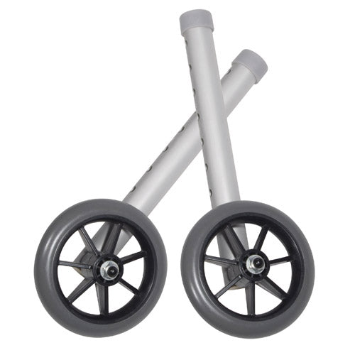 Walker Wheels 5 Fixed With Rear Glide Caps (pair) - BeHope