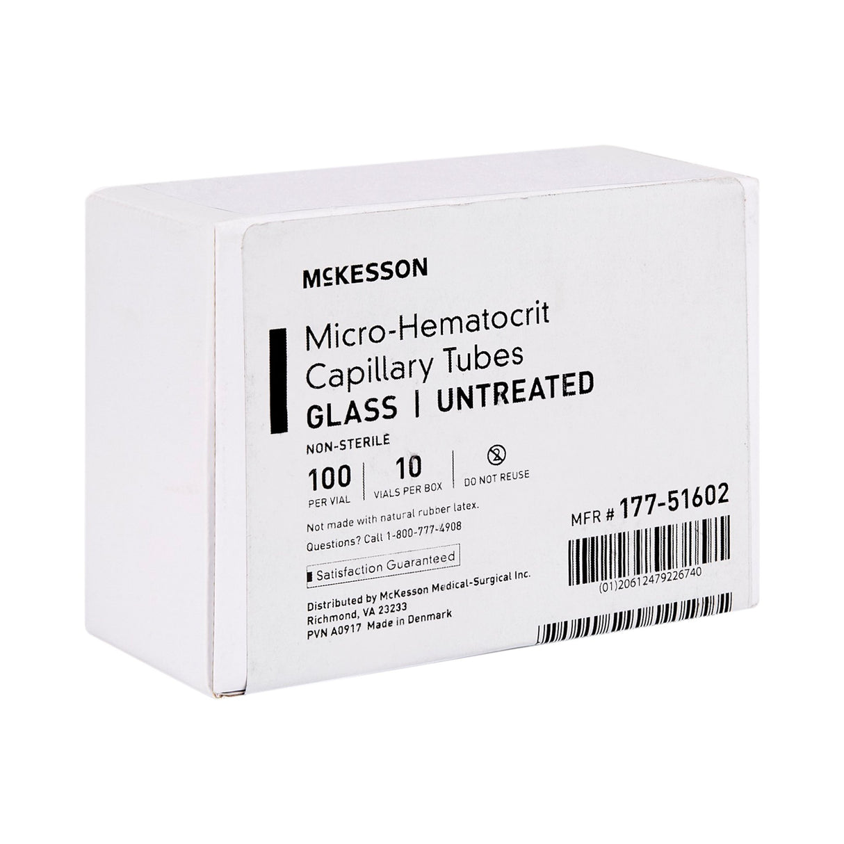 Mckesson Micro-Hematocrit Glass Capillary Tubes Untreated Blue Stripe - BeHope