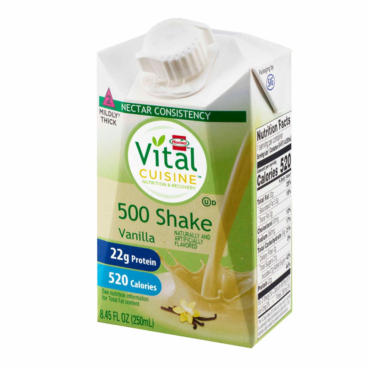 Oral Supplement Hormel Vital Cuisine® 500 Shakes Vanilla Flavor Liquid 8.45 oz. Carton - BeHope