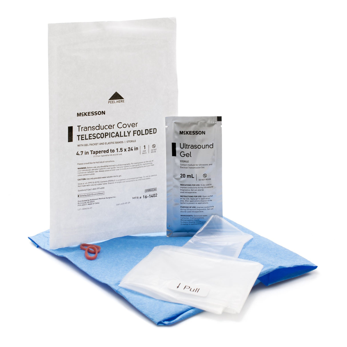 Ultrasound Probe Cover Kit McKesson 4.7 Inch tapered to 1.5 X 24 Inch Plastic Sterile Tapered - BeHope