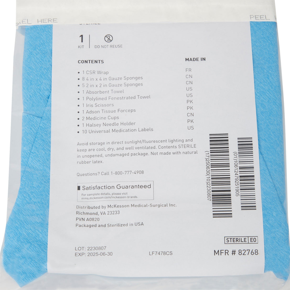 McKesson Comprehensive Suture Tray for Wound Care - BeHope