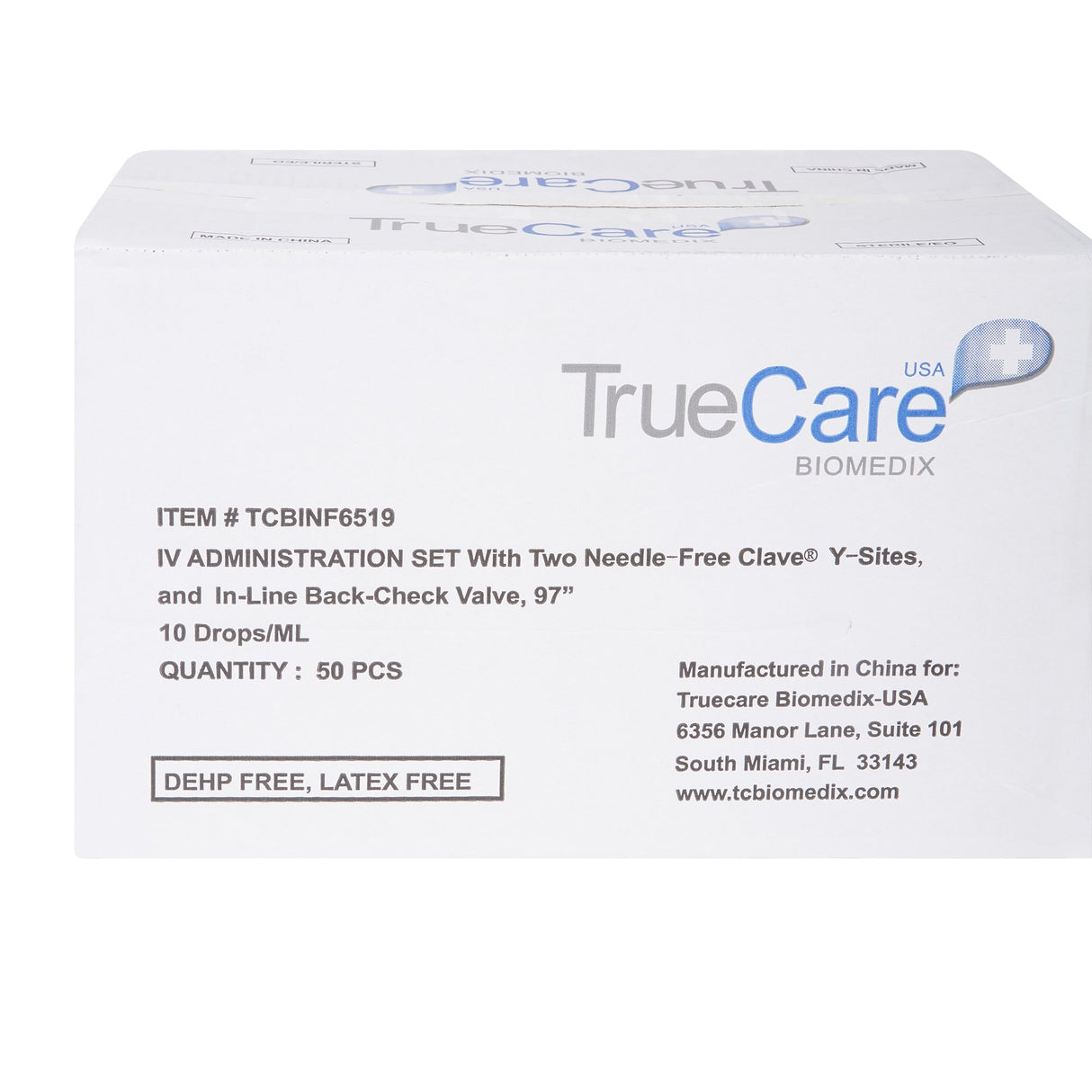 IV Pump Set McKesson Pump 2 Ports 10 Drops / mL Drip Rate Without Filter 97 Inch Tubing Solution Without Flow Regulator - BeHope