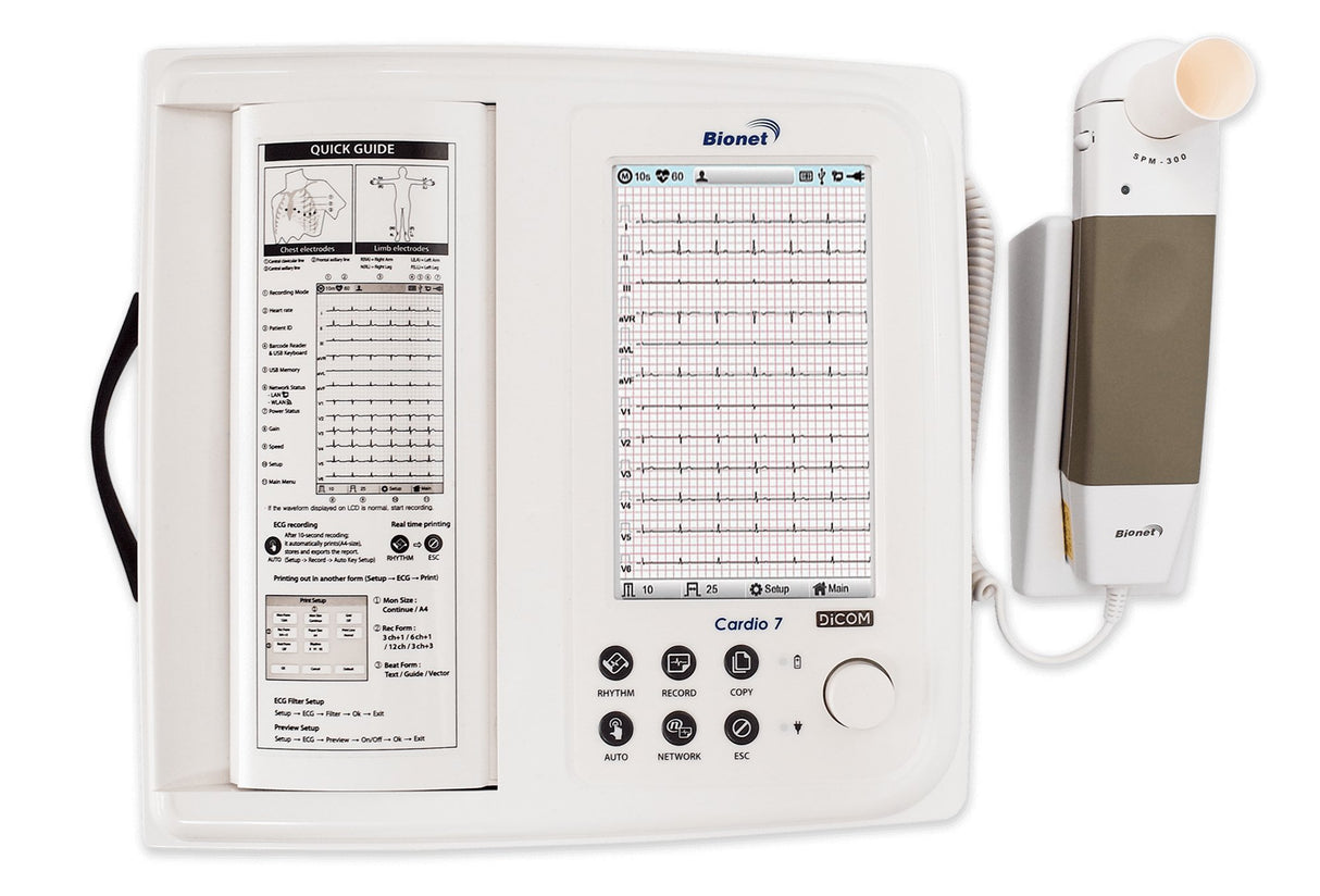 Cardio 7 Electrocardiograph Spirometry Touch Screen System - BeHope