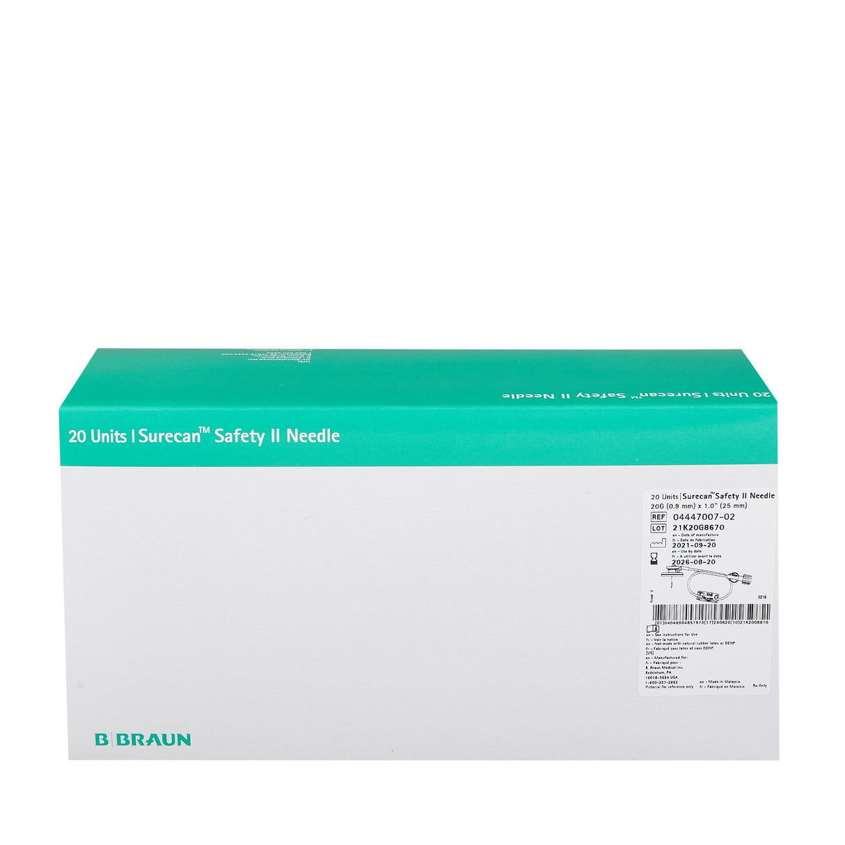 Huber Needle Infusion Set Surecan™ Safety II for Safe Efficient IV Therapy - BeHope