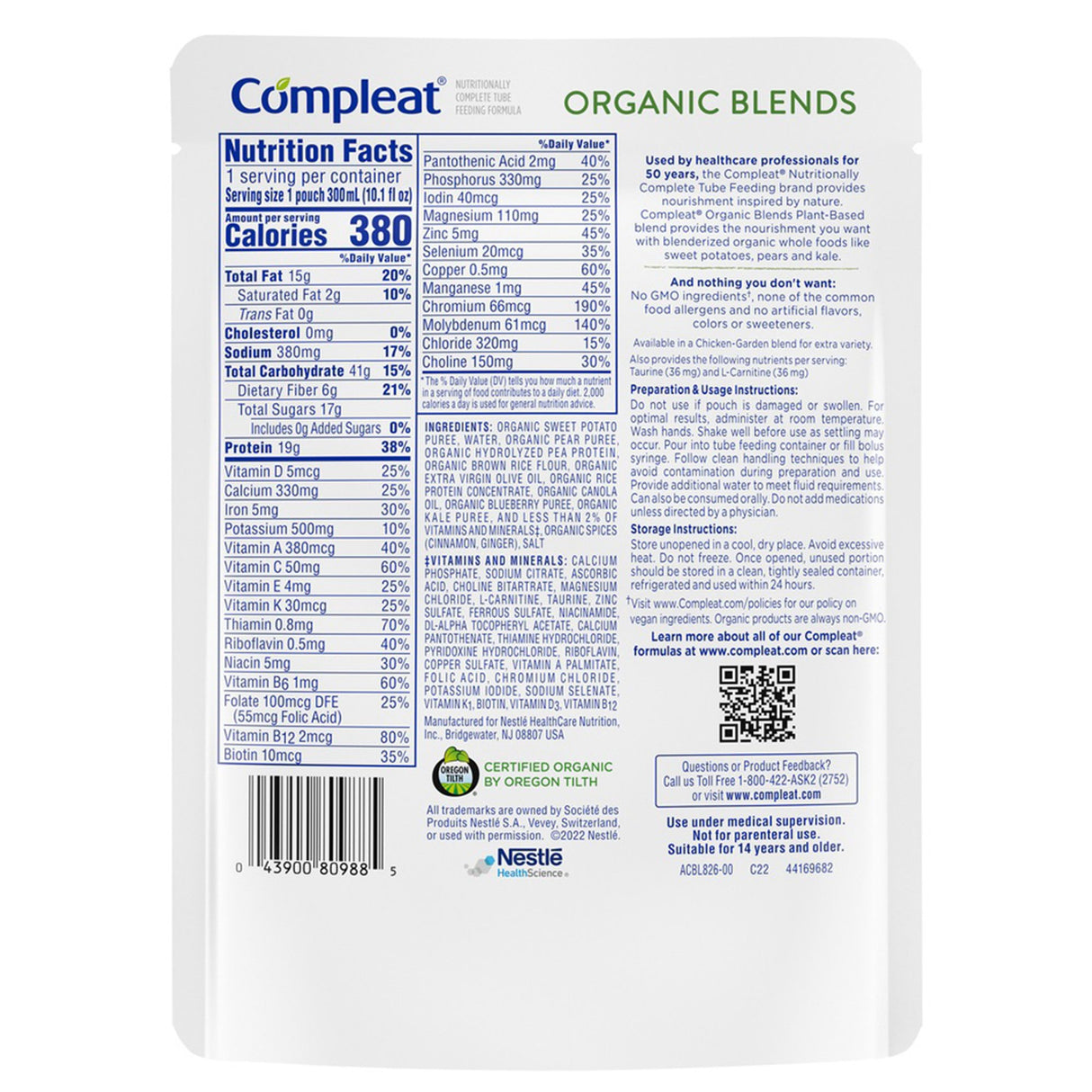 Oral Supplement Compleat® Organic Blends Whole Food Plant Based Liquid - BeHope