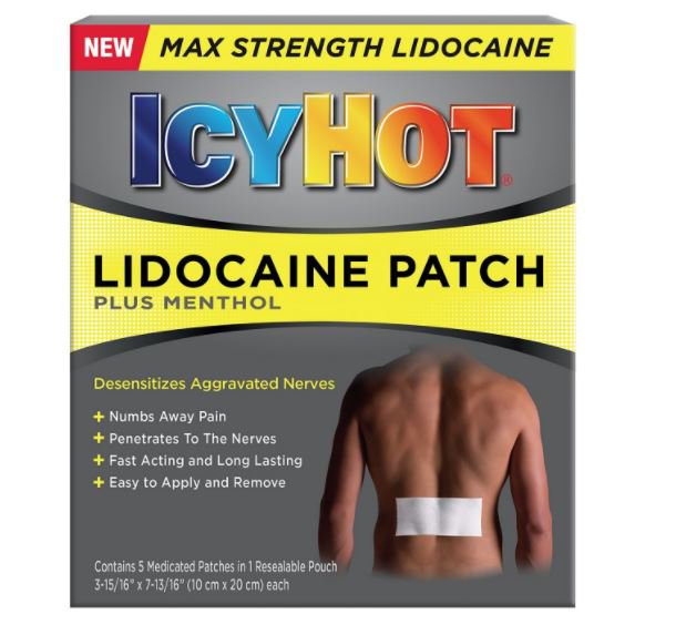 Topical Pain Relief Icy Hot® 4% - 1% Strength Lidocaine / Menthol Patch 5 per Box - BeHope
