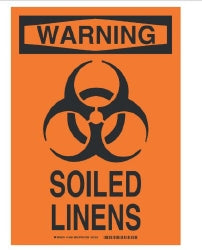 Door Sign Caution Brady™ Warning Soiled Linens - BeHope