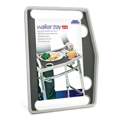 Walker Tray W/ Grip Mat Gray - Gray - BeHope