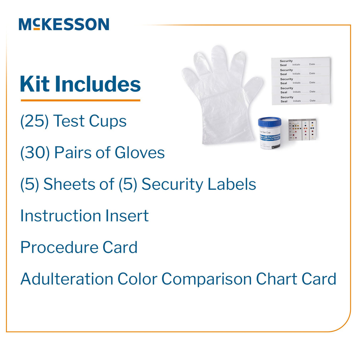 Drugs of Abuse Test Kit McKesson AMP, BAR, BZO, COC, mAMP/MET, MDMA, MOP300, MTD, OXY, PCP, TCA, THC (OX, pH, SG) 25 Tests CLIA Waived - BeHope