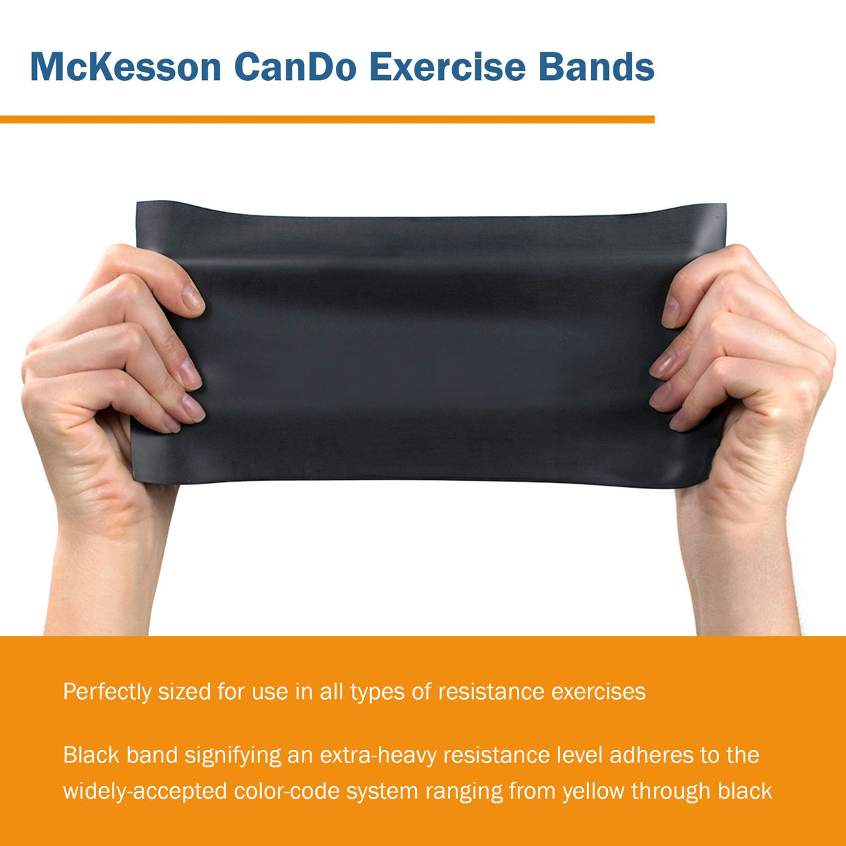 Exercise Resistance Band McKesson CanDo® Black 5 Inch X 6 Yard X-Heavy Resistance - BeHope