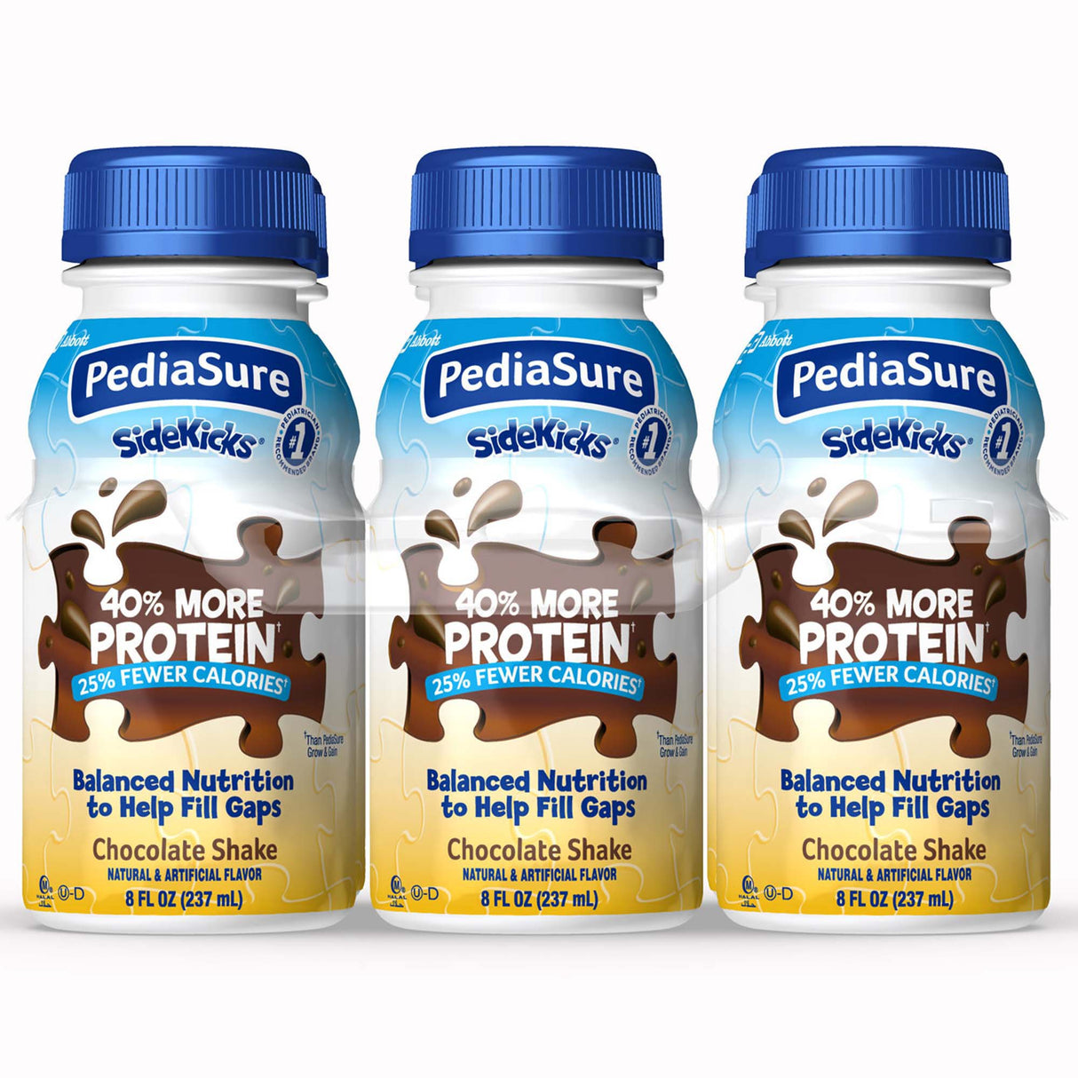 Pediatric Oral Supplement PediaSure® Sidekicks® Shake Chocolate Flavor 8 oz. Bottle Liquid Protein - BeHope