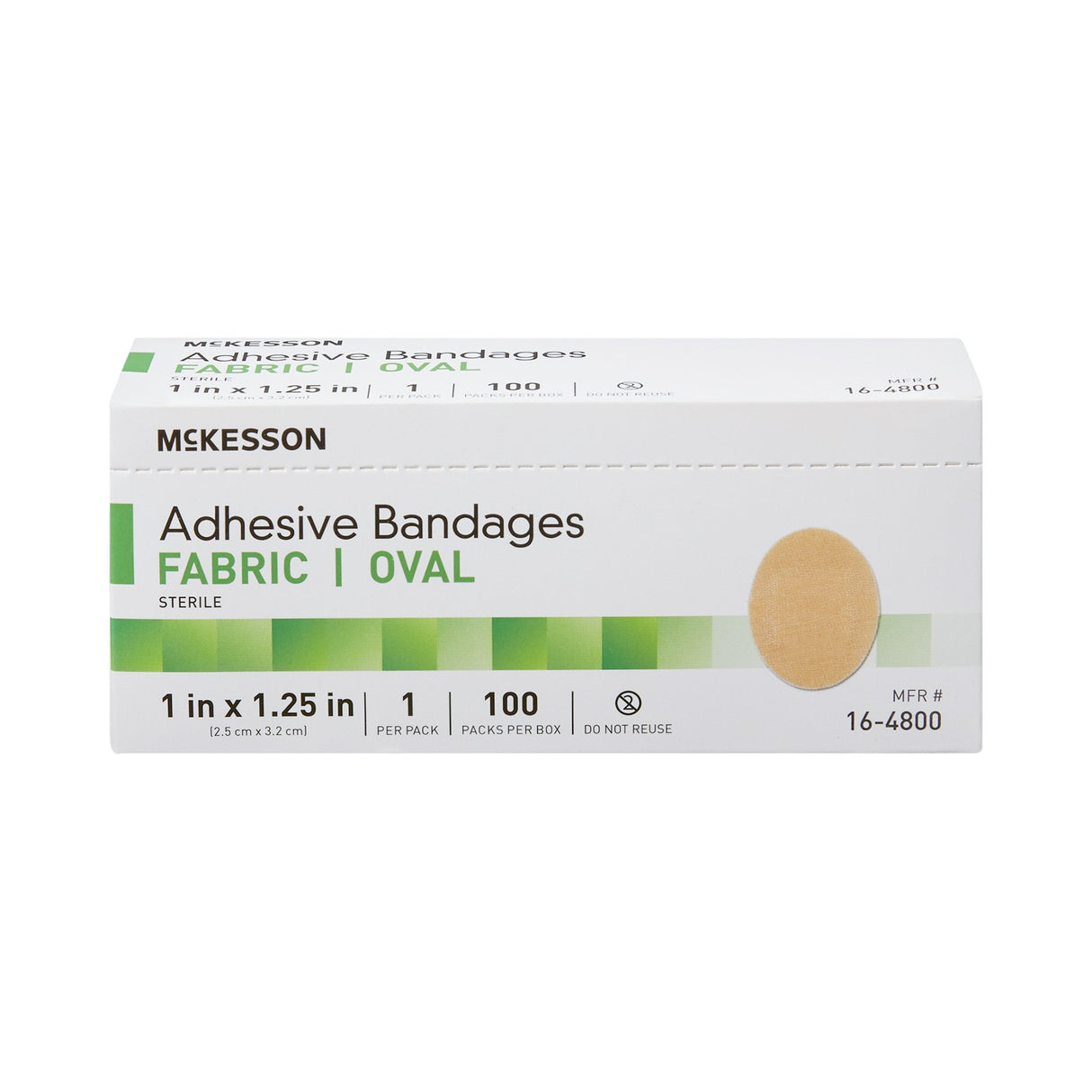 Adhesive Strip McKesson Fabric Tan 1 X 1-1/4 Inch Sterile - BeHope