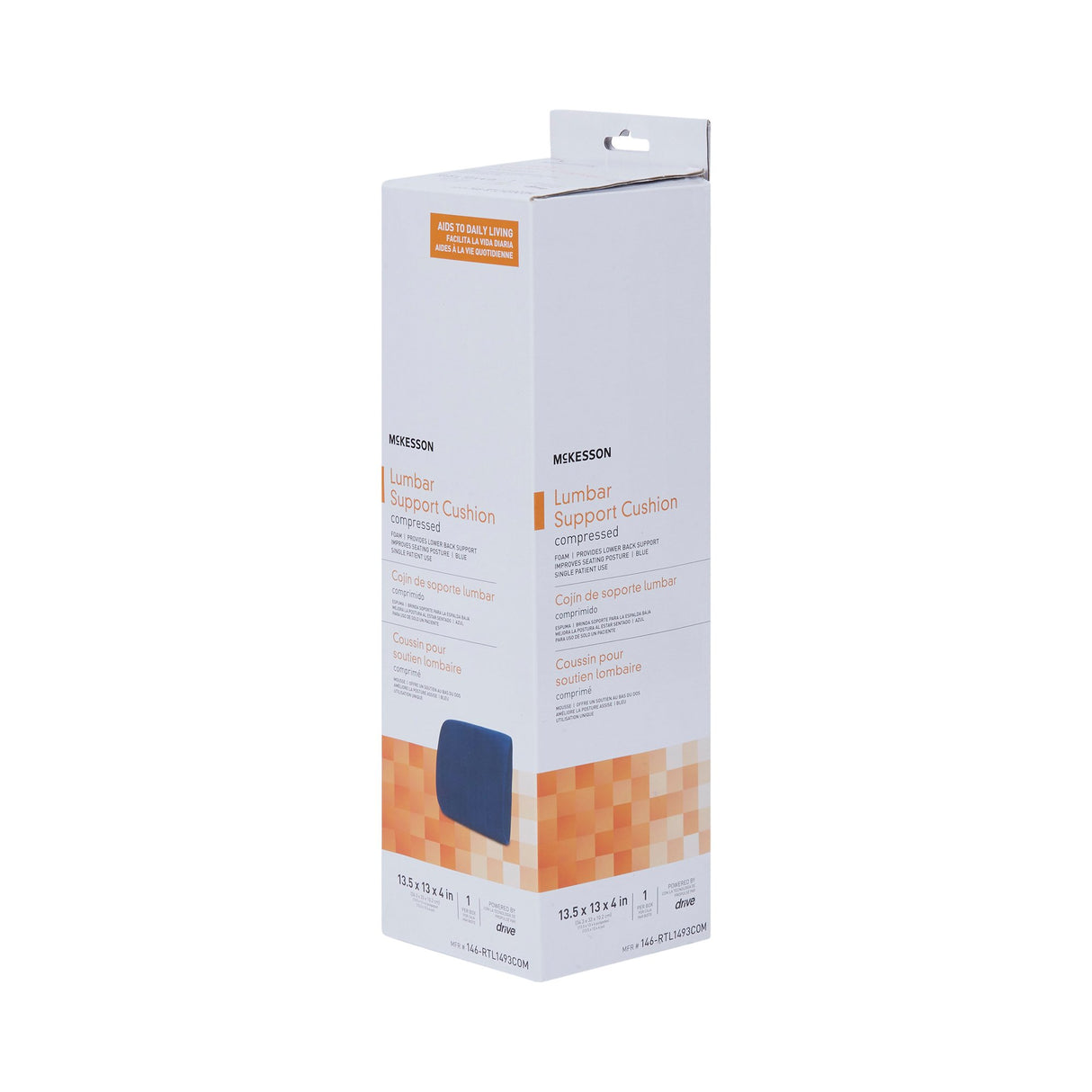 McKesson Compressed Lumbar Support Cushion for Posture Support - BeHope