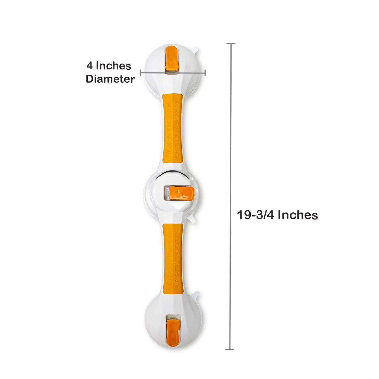 Rotating Suction-Cup Grab Bar McKesson White / Yellow Plastic - BeHope