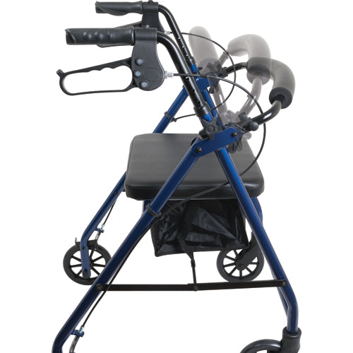 Aluminum Rollator W/loop Brake Blue 4-wheel - BeHope