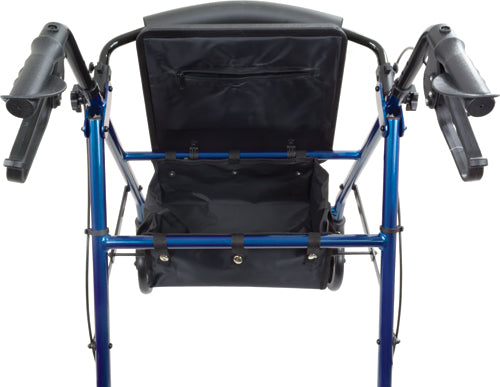 Aluminum Rollator W/loop Brake Blue 4-wheel - BeHope