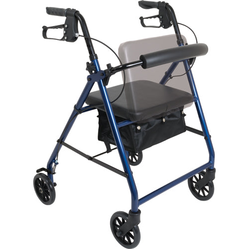 Aluminum Rollator W/loop Brake Blue 4-wheel - BeHope