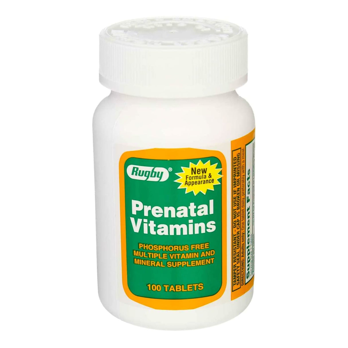 Prenatal Vitamin Supplement Rugby® PNV no.95 / Ferrous fum / Folic ac Tablet 100 per Bottle - BeHope