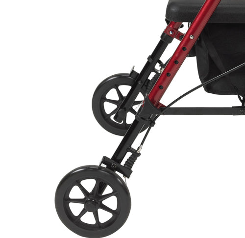 Rollator Aluminum W/adj. Seat Height Red - BeHope