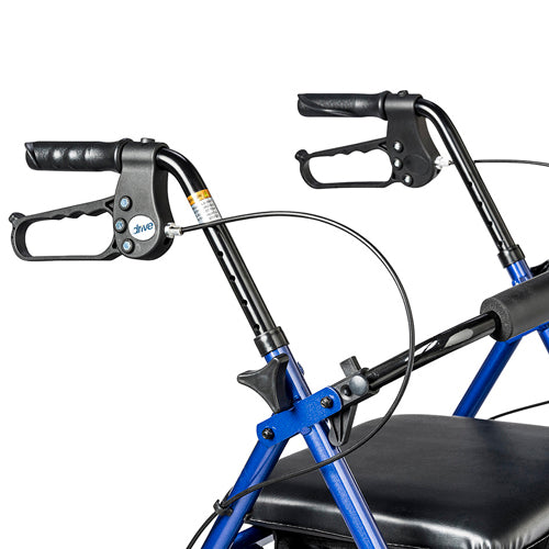 Rollator Aluminum W/adj. Seat Height Blue - BeHope