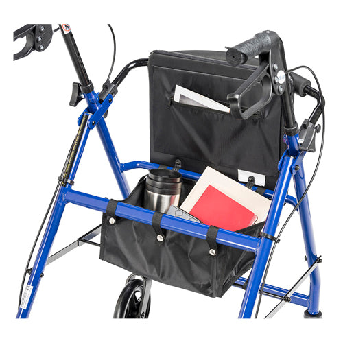 Rollator Aluminum W/adj. Seat Height Blue - BeHope