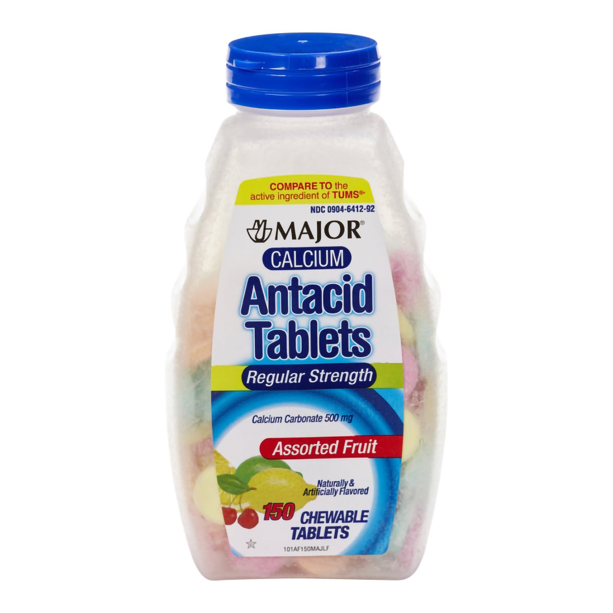 Antacid Major® Calcium 500 mg Strength Chewable Tablet 150 per Bottle - BeHope