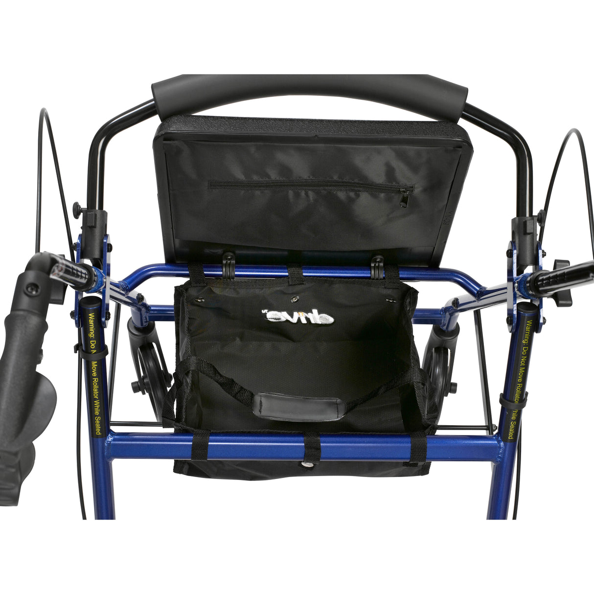 Rollator 4-wheel With Pouch & Padded Seat Blue - Drive - BeHope