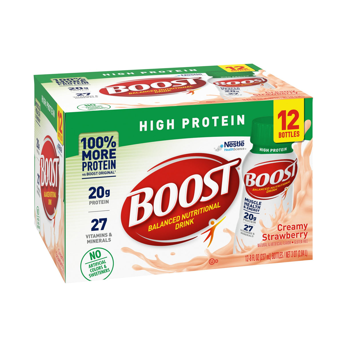 Oral Supplement Boost® High Protein Creamy Strawberry Flavor Liquid 8 oz. Bottle - BeHope