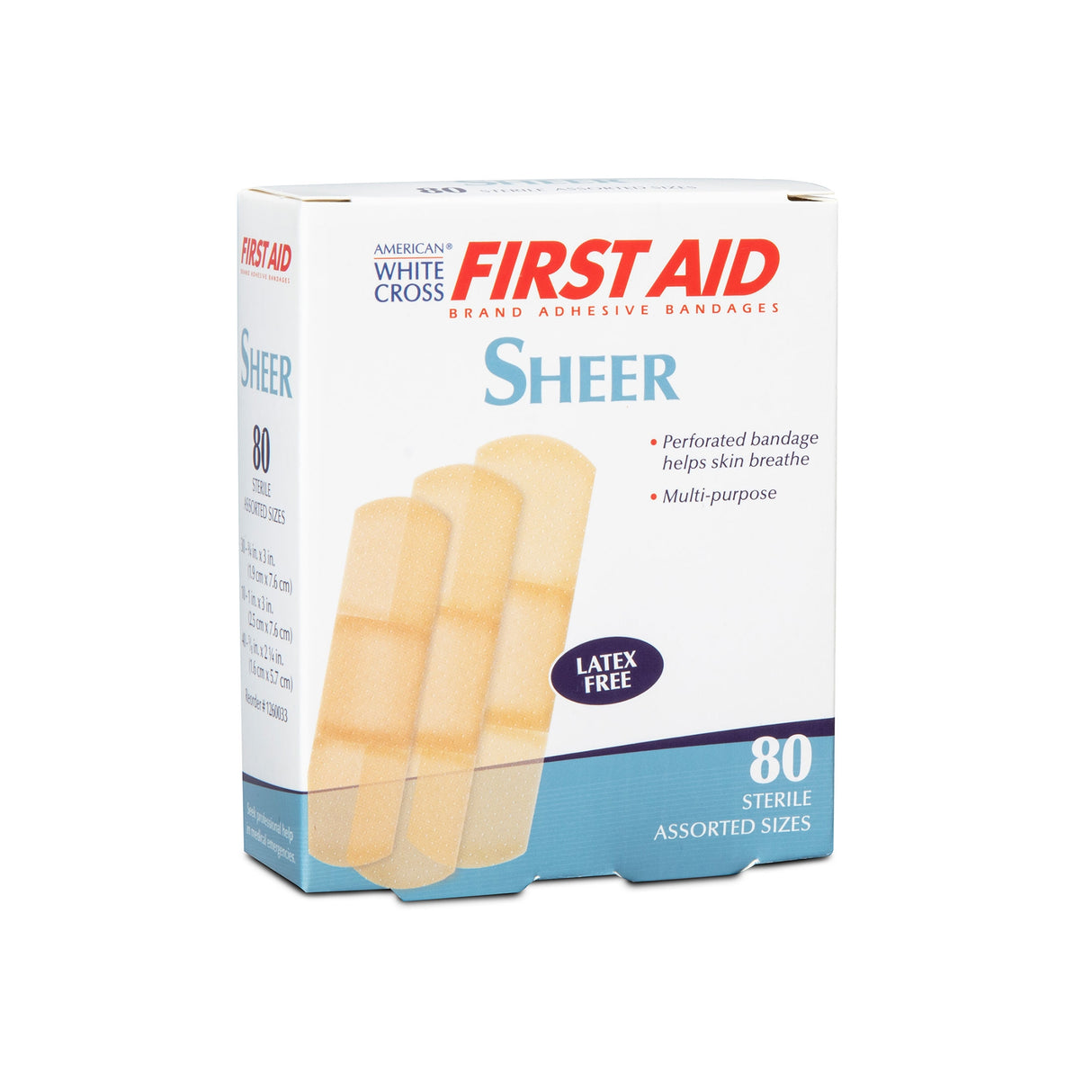 Adhesive Strip American White Cross® First Aid Plastic Sheer Sterile - BeHope